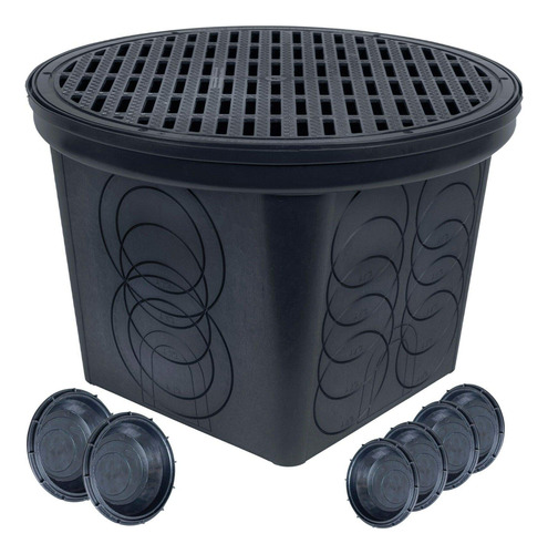 Stormdrain Gran Lavabo Redondo Kit Rejilla Negra