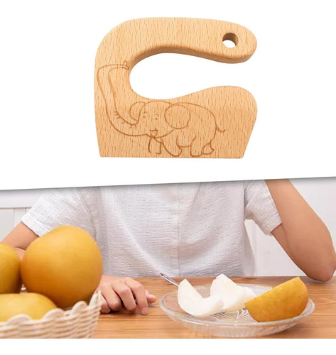 Imagen 3 de 7 de De Madera Cuchillo Para Niños Pequeños Herramienta De
