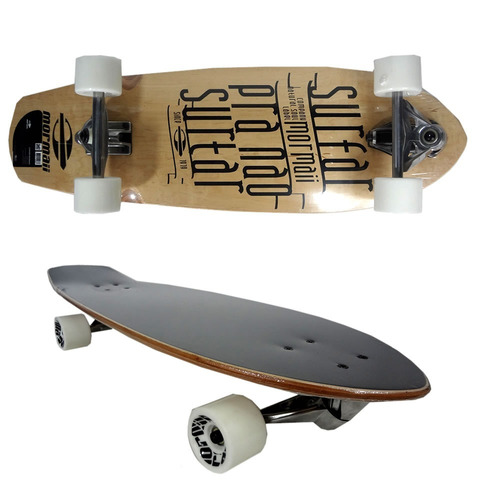 Skate Longboard Carver Simulador Surf Abec 5 Marfim Mormaii