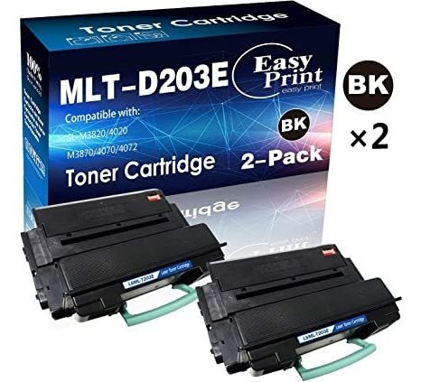 (2-pack, Negro) D203e Compatible Alto Rendimiento Mltd203e M
