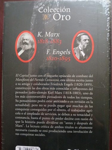 Manifiesto Del P.c./el Capital. 2 Obras En Tomo Gran Formato