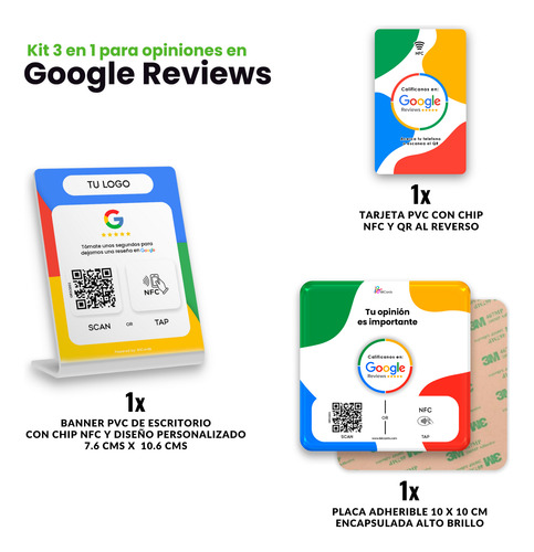 Kit Para Reseñas En Google Reviews | Con Nfc Y Qr