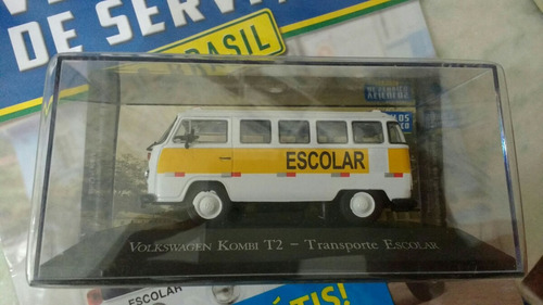 Miniatura  Kombi T2 Carros De Serviço Transporte Escolar