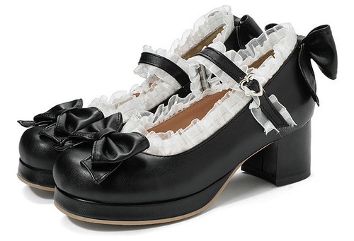 Zapatos Mary Jane Moda Mariposa Encaje Mujer