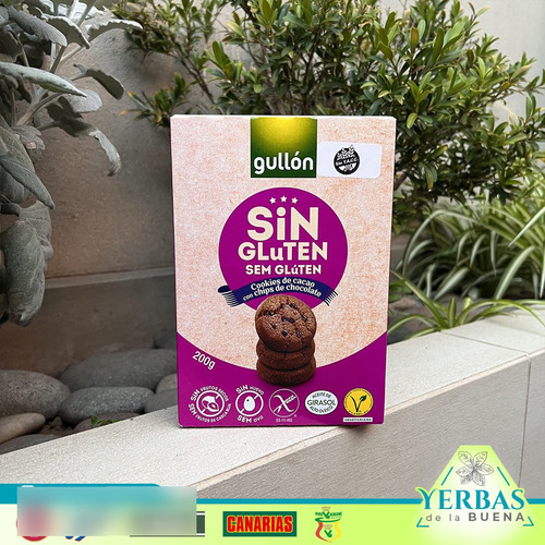 Imagen 3 de 3 de Galletitas Gullon Sin Gluten Cookies Mini Chip X 200 Gr