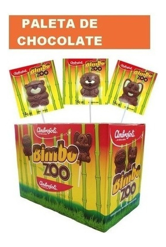 Paletas De Chocolate Bimbo Zoo De 24 Unidades Coyac
