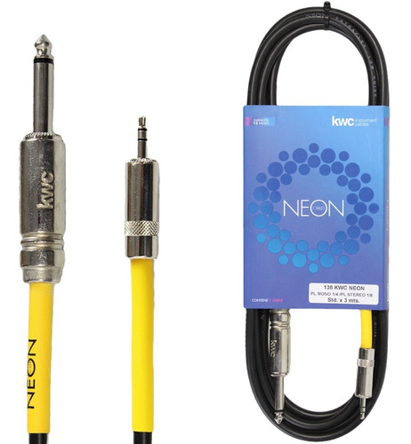 Cable Patcheo Kwc Neon Plug Mono A Mini Plug Stereo 3 Metros