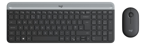 Teclado Logitech + Mouse Mk470 Wireless Slim Usb Black