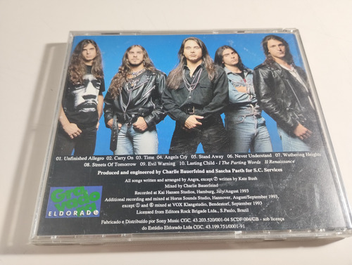 Angra - Angels Cry - Made In Brasil 1993 Estándar (Usado)