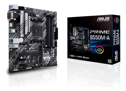 Placa-mãe Asus Prime B550m-a Amd Am4 Ddr4 90MB14I0-C1BAY0 Cor Pre...