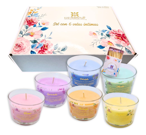 Velas Aromáticas Set Premium C6 Velas Soya Natural Artesanal