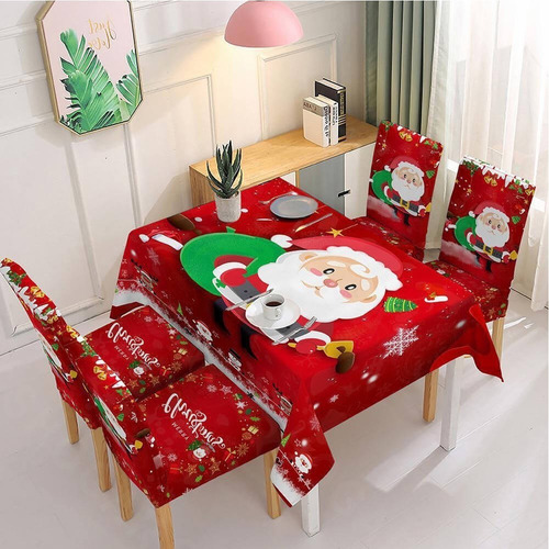 Para Manteles Navideños Elegantes Rectangulares Y 4 Fundas