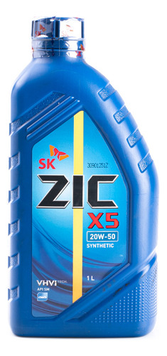 Aceite Motor Zic 20w50 X5 Sn 1 Litro Sintético