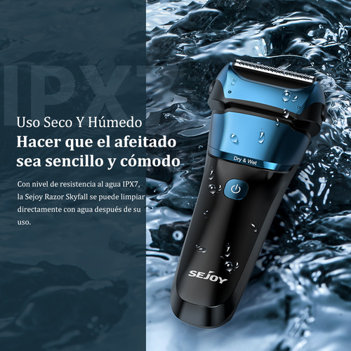 Sejoy Rasuradoras De Barba Eléctrica Recargable Para Hombre Color Azul 100/240V