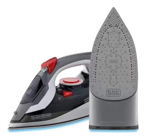 Ferro De Passar Roupa Com Vaporizador Black Decker Modelo Fx3900 Desligamento Automático Vermelho 110v Cor Preto
