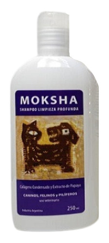 Shampoo Perros Gatos Limpieza Profunda Moksha X 250ml