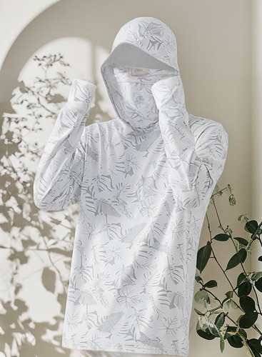 Protección Solar De Los Hombres Sudadera Con Capucha Camisa