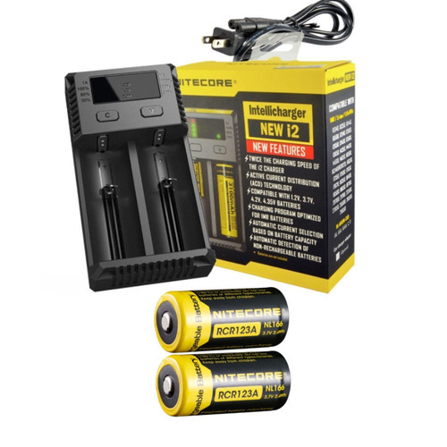 Newnitecore I2 Intellicharger Cargador + 2 Batería De 650mah