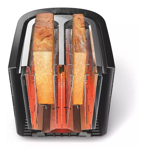 Imagen 4 de 7 de Tostadora Philips Hd2637 Doble Ranura 8 Funciones 7 Niveles