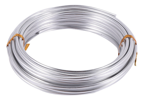 Fio De Alumínio 2x 3mm 10m Craft Silver Para Fabricação De J
