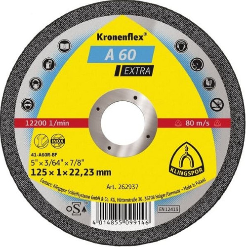 Pack3. Disco De Corte Kronenflex 4.1/2 A60 Extra Acero Metal