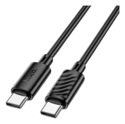 Cargador De Auto Usb Tipo C Hoco Z57 + Cable Tipo C Negro