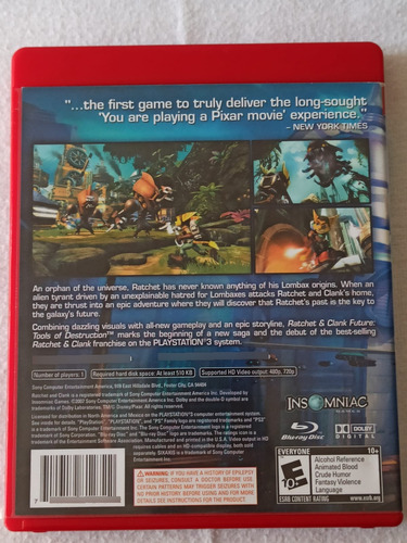 Ratchet & Clank Future Tools Of Destruction Ps3 Playstation (Usado)