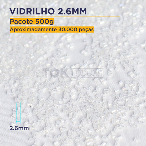 Vidrilho Transparente Irisado - Bordar Vestido Noiva - 500g