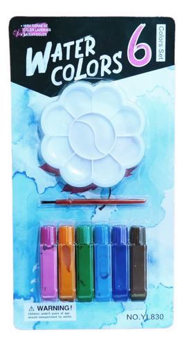 Set Pinturas Temperas + Paleta Mezcladora Ideal Niños 6ml