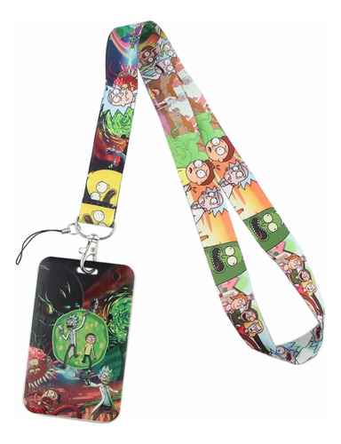 Lanyard + Porta Credencial De Rick And Morty Nuevo