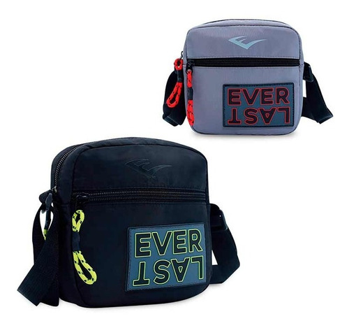 Morral Bandolera Negro Everlast Fortificado Deportivo Urbano