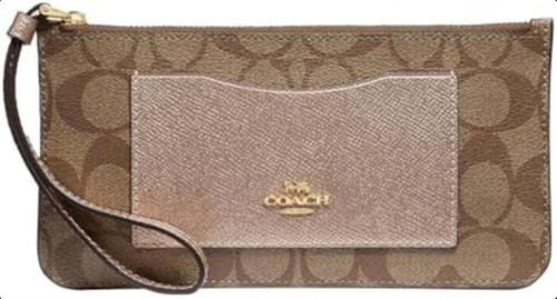 Cartera Coach Signature Pvc Con Cremallera Superior