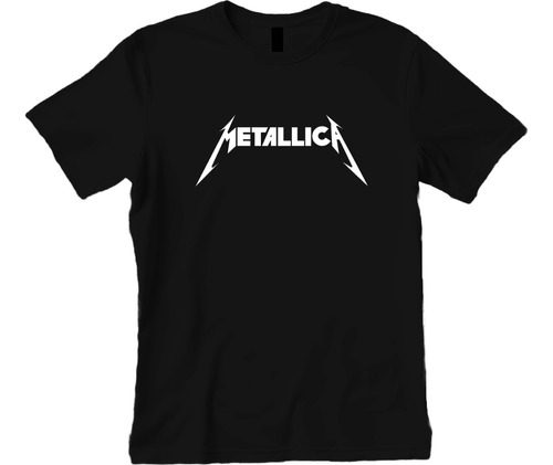 Playera Metallica Banda Blanco Y Negro 