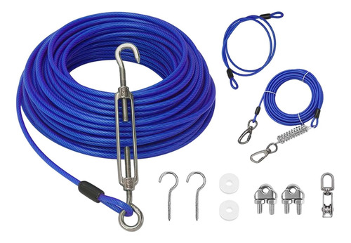 Cable De Amarre Para Perros De 15 M A Prueba De Azul