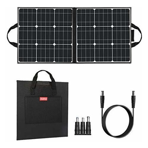 Panel Solar Portátil De 50w 18v, Cargador Solar Plegable Fla