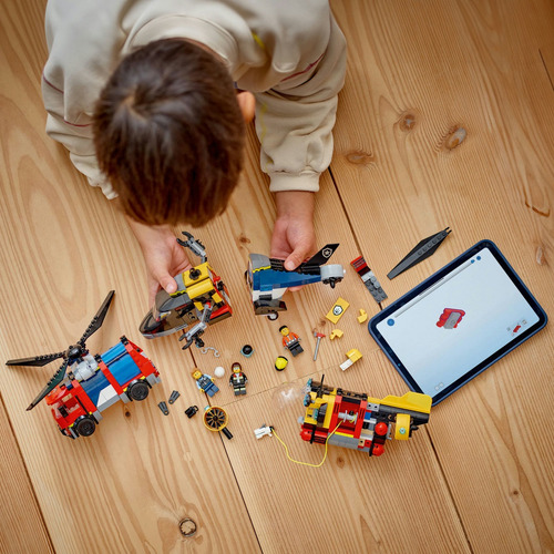 Lego City: Helicóptero, Camión De Bomberos Y Submarino 60462