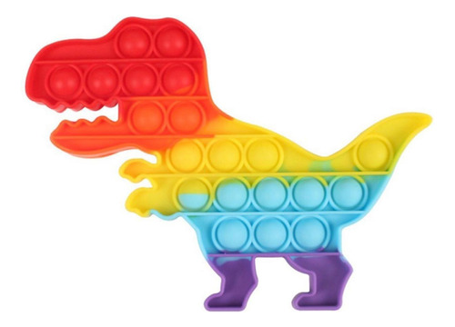 Pop It Fidget Toys Brinquedo Bolha Colorido Dinossauro