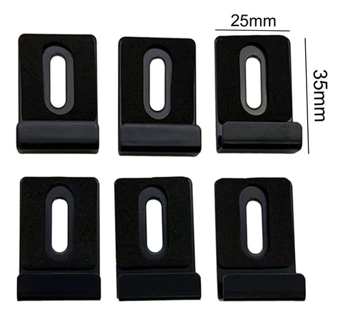 6x Clips De Espejo De Metal Con Tornillos Para Exhibiciones