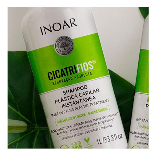 Shampoo Vegano Inoar Cicatrifios Anti Frizz 1000ml