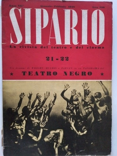 Revista Sipario N° 21-22 Año 1948   Teatro Negro  