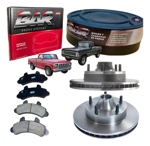 Kit Discos Y Pastillas De Freno Bar Ford F100 F1000