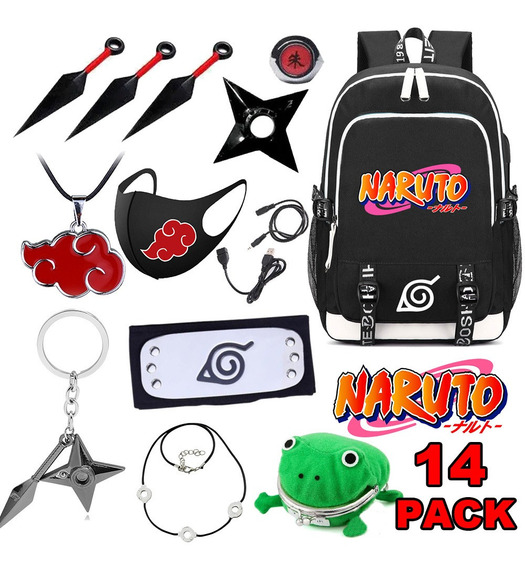 Juego De Diadema De Mochilas Naruto De 14 Piezas Kit De Cos Juego De Diadema De Mochilas Naruto De 14 Piezas Kit De Cos