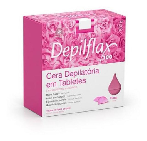 Cera Quente Depilatória Depilflax Rosas 500g