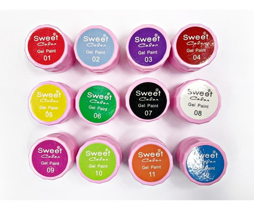 5 Gel Paint Sweet Color Variedad De Colores