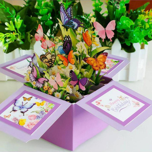 Bouquet De Flores De , Tarjeta De Felicitación, Violeta