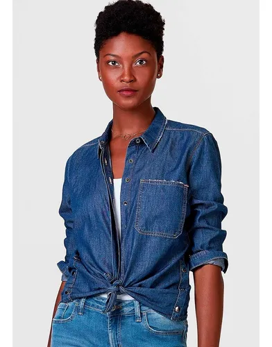 Camisa jeans cheap feminina hering