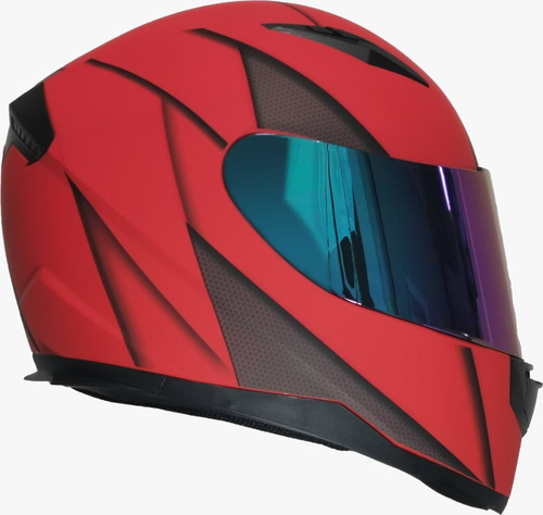 Imagen 3 de 7 de Casco Para Moto Cerrado Kov Novak Blade Rojo/ Gris