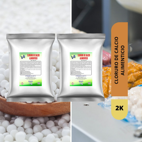 Cloruro De Calcio Alimenticio Vitraquim 2 Kg