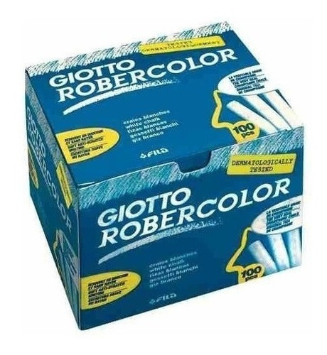 Imagen 2 de 5 de Tiza Blanca Giotto 100 Unidades / Hipoalergénico
