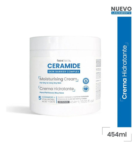 Ceramide Crema Hidratante Ac.hialuronico + 5ceramidas 454 Ml